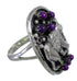 Sterling Silver Magenta Turquoise Bear Ring Size 6-1/4 RX88862